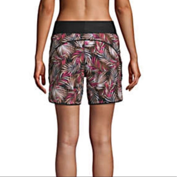 5"‎ Quick Dry Elastic Waist Board Shorts Swim Cover-up Shorts with Panty Print - Picture 6 of 8